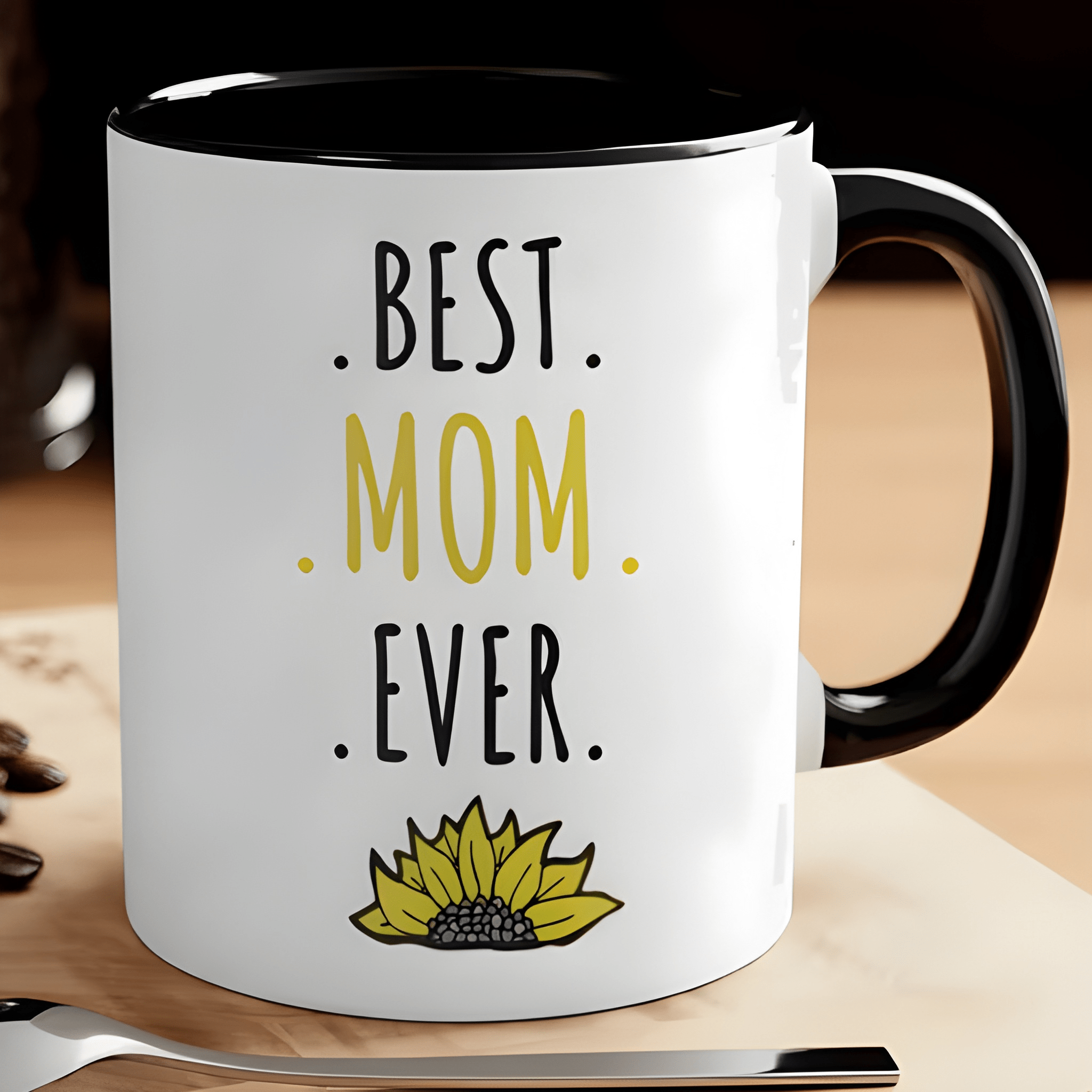 1 Piece 11Oz Ceramic Coffee Mug Best Mom Ever Sunflower Mothers Day Cup