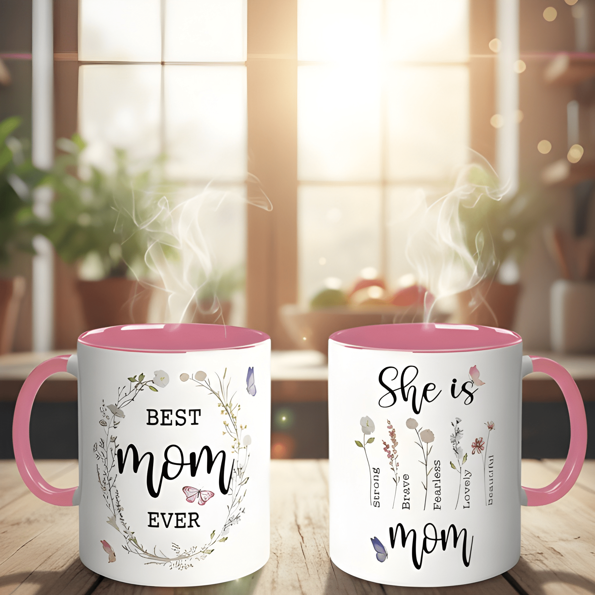 1 Piece 11Oz Ceramic Coffee Mug Best Mom Ever Floral Mothers Day Cup