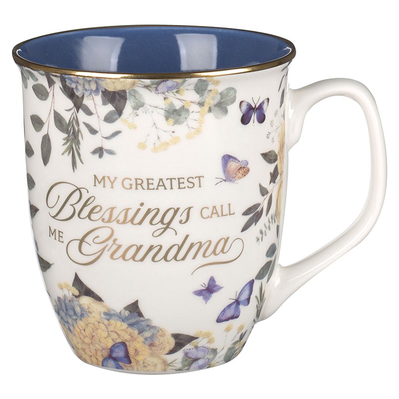 Grandma's Greatest Blessings Ceramic Coffee Mug, Floral