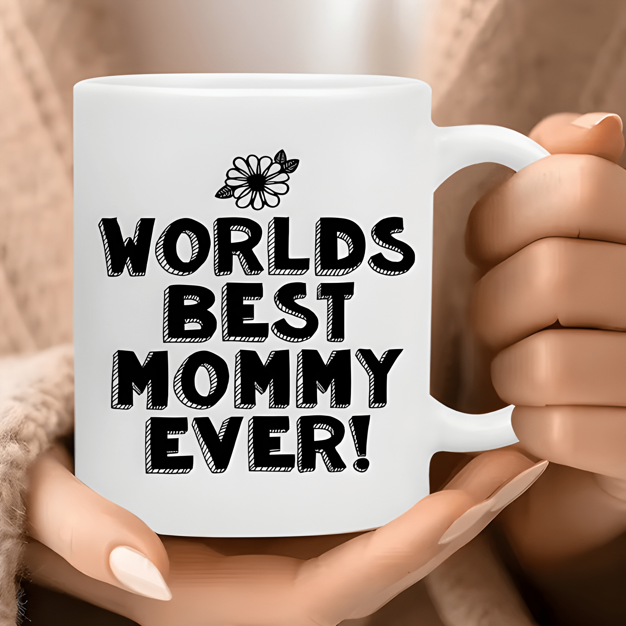 1 Piece 11Oz White Ceramic Coffee Mug Worlds Best Mommy Mothers Day Cup