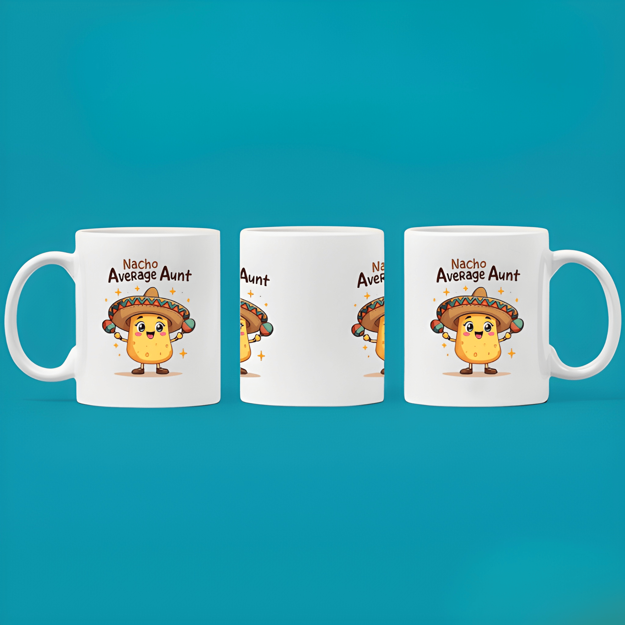 11 oz Ceramic Nacho Average Aunt Coffee Mug Funny Drinkware