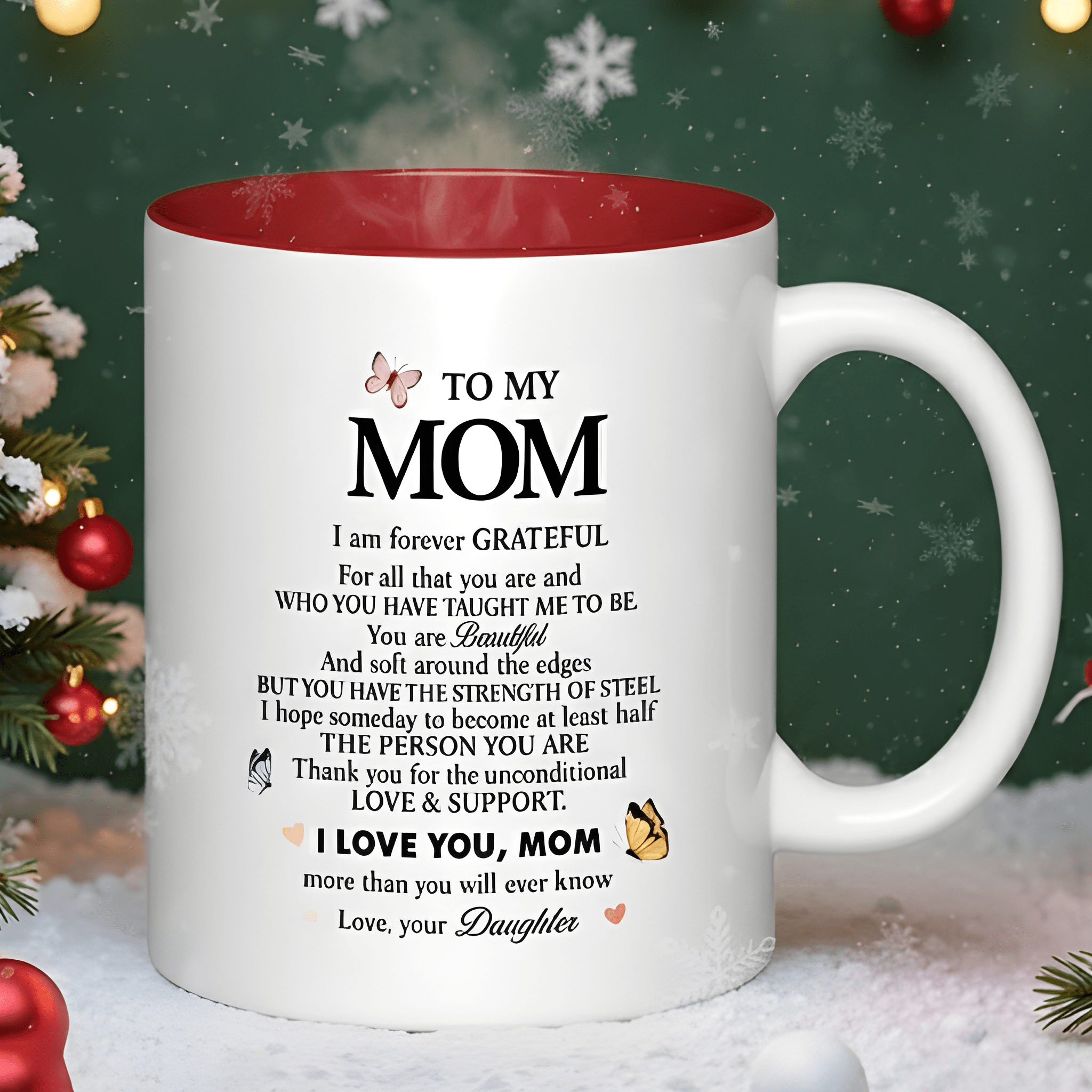 Ceramic Coffee Mug With To My Mom Poem Design Mothers Day Gift