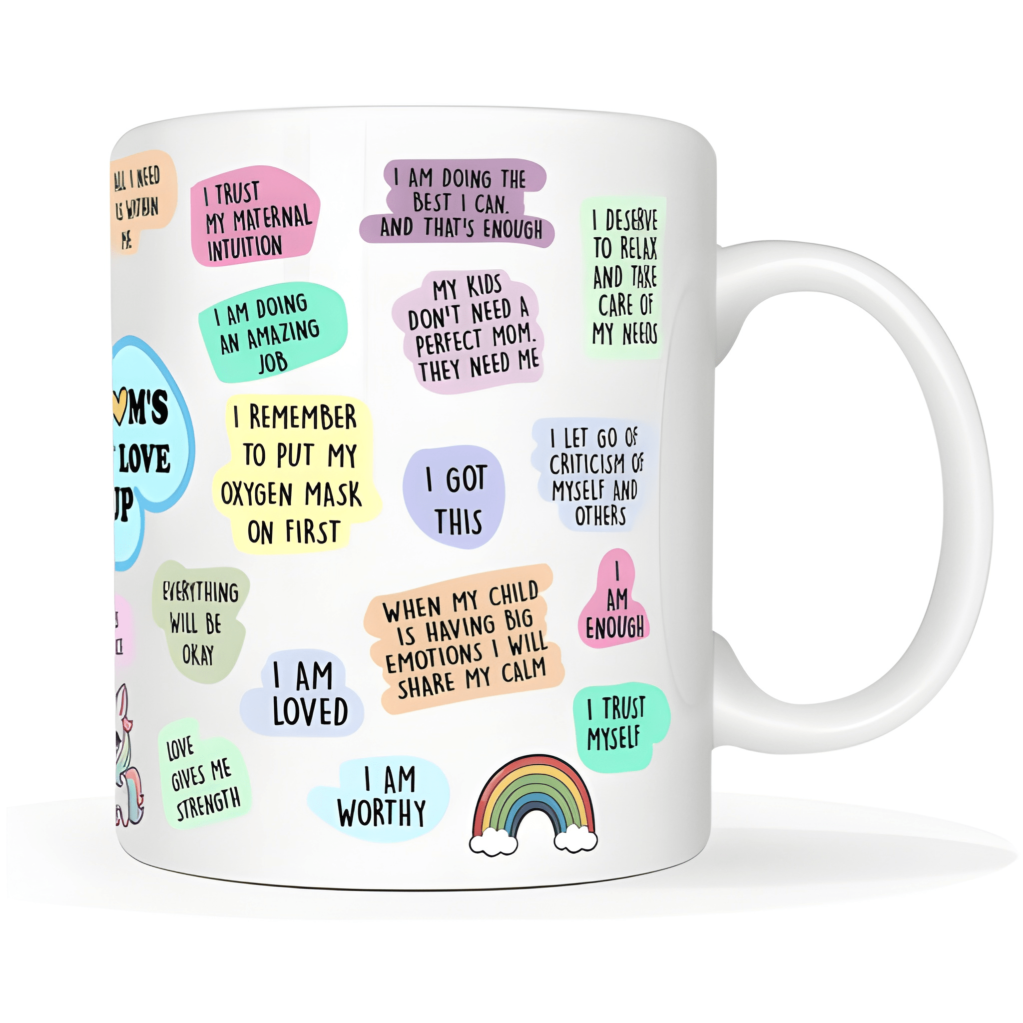 1 Piece 11Oz Ceramic Coffee Mug Moms Self Love Inspirational Mothers Day Cup