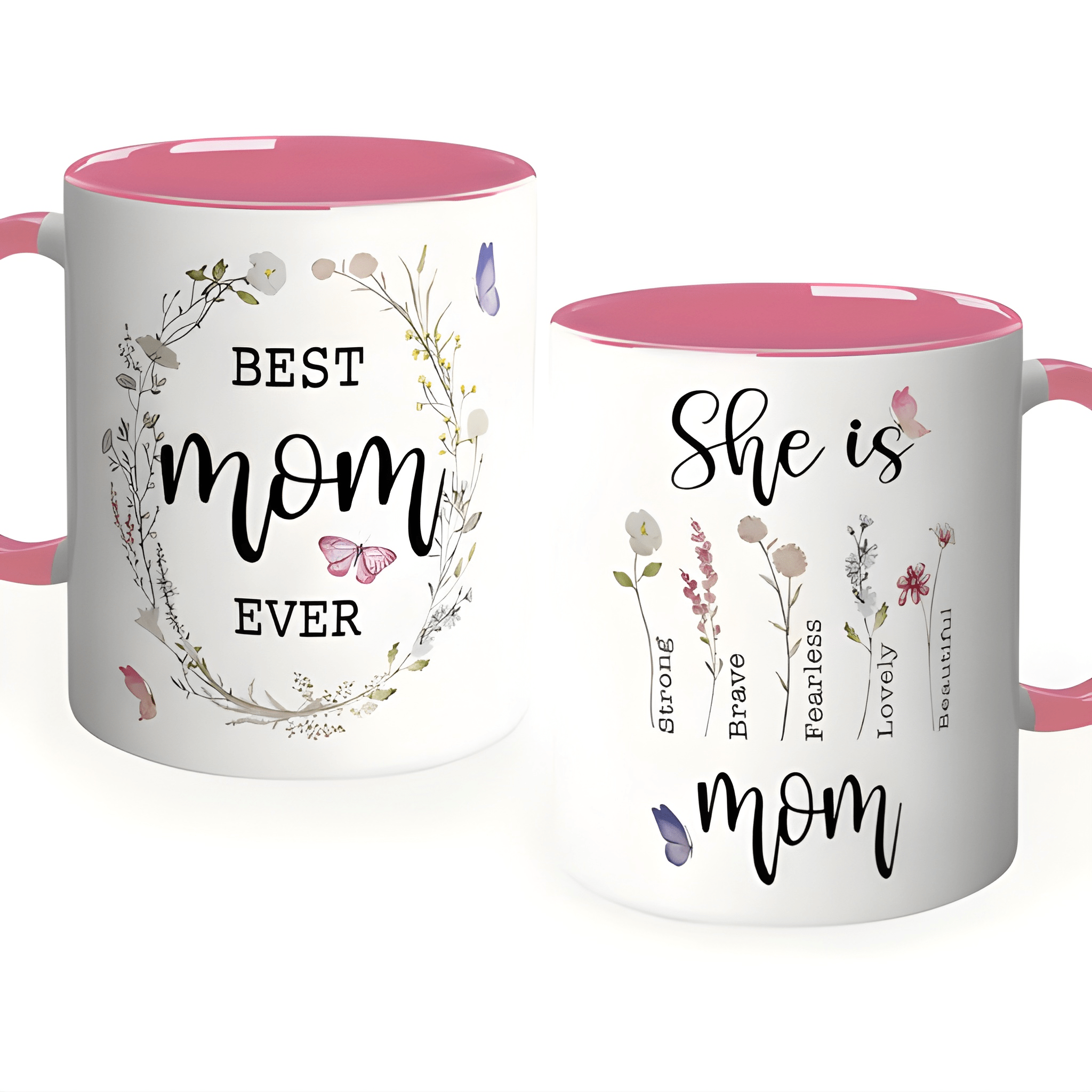 1 Piece 11Oz Ceramic Coffee Mug Best Mom Ever Floral Mothers Day Cup