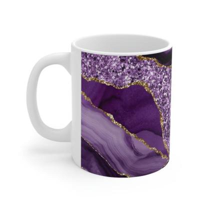 Agate Inspired Marbled Ceramic Mug-Mineral Mug
