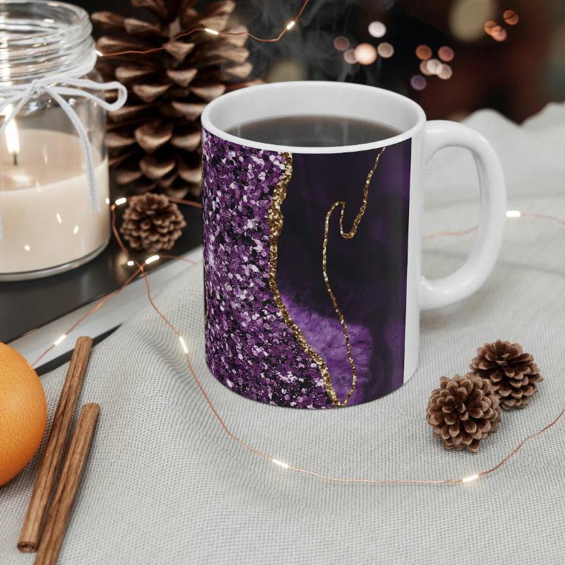 Natural Agate Ceramic Mug-Mineral Mug