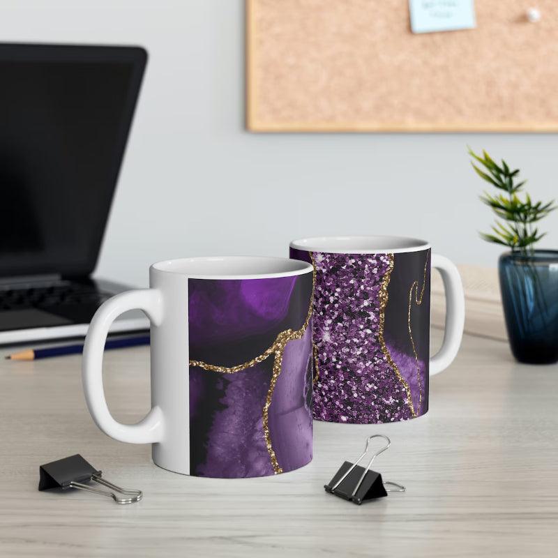 Natural Agate Ceramic Mug-Mineral Mug