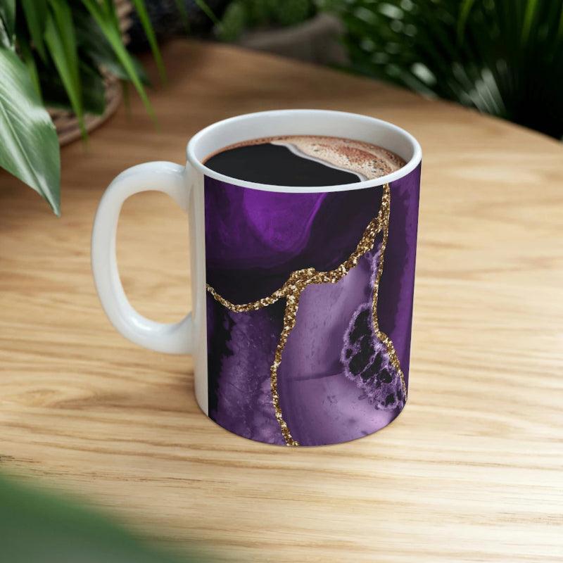 Natural Agate Ceramic Mug-Mineral Mug