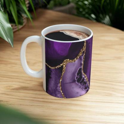 Natural Agate Ceramic Mug-Mineral Mug