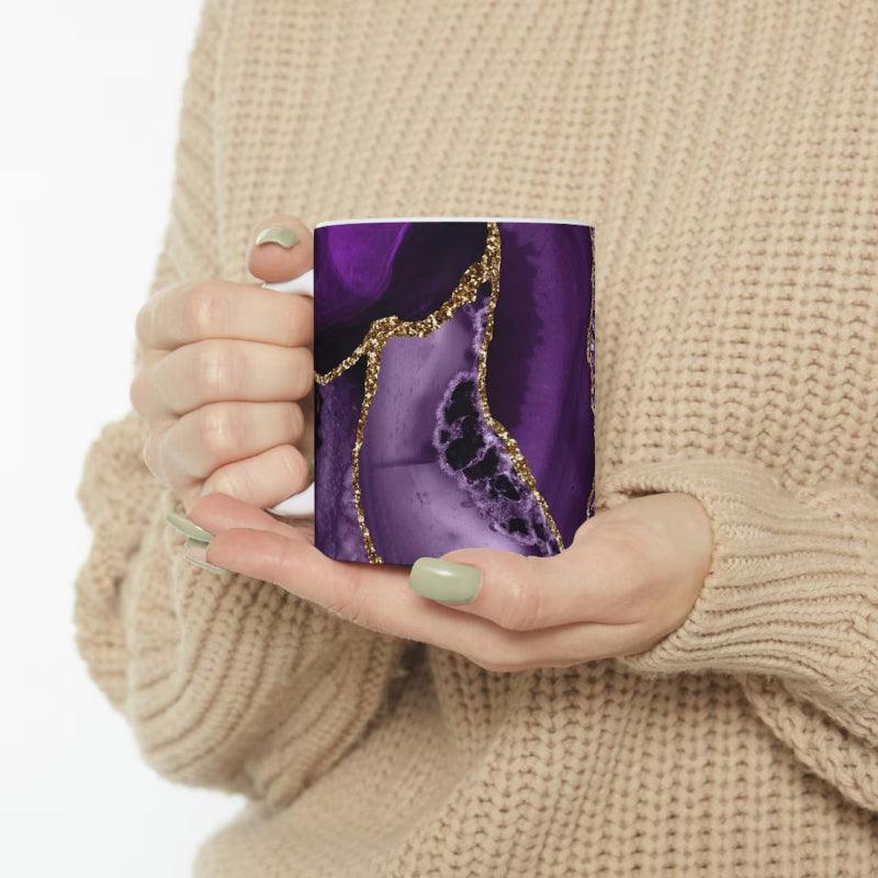 Natural Agate Ceramic Mug-Mineral Mug