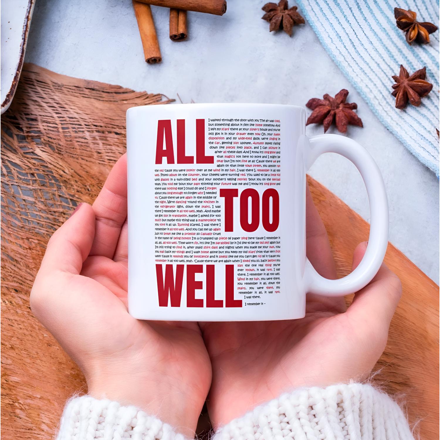 All Too Well Lyrics Printed Mug