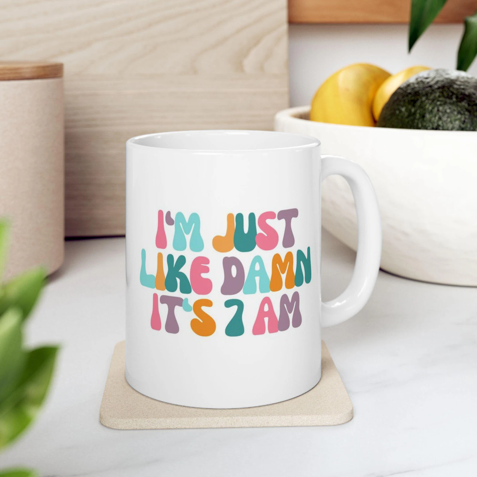 Its 7am Typography Printed Ceramic Mug