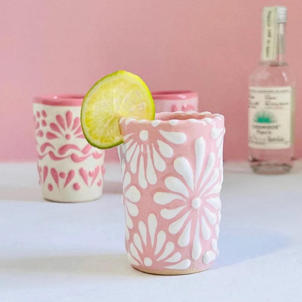 Handmade Ceramic Embossed Glass-Mineral Mug