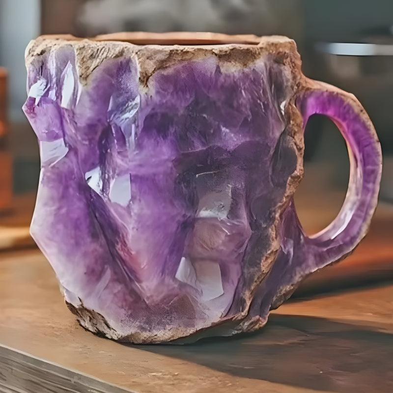 Textured Pattern Crystal Mug-Mineral Mug