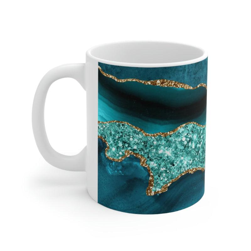 Turquoise Agate Ceramic Mug-Mineral Mug