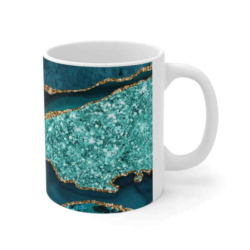 Turquoise Agate Ceramic Mug-Mineral Mug