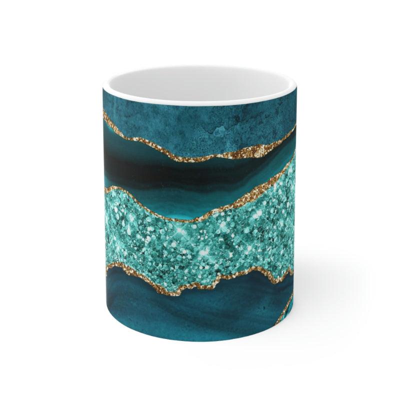 Turquoise Agate Ceramic Mug-Mineral Mug