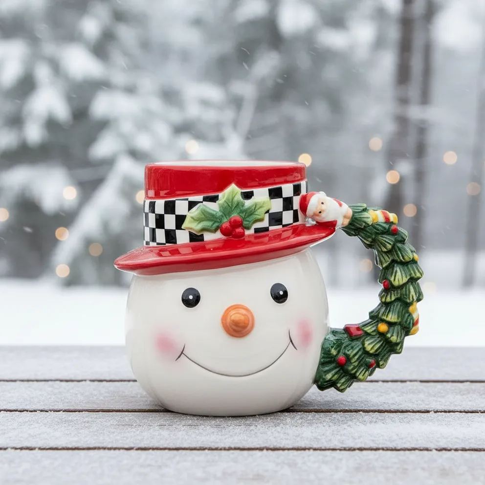 Christmas Tree Snowman Toby Mug