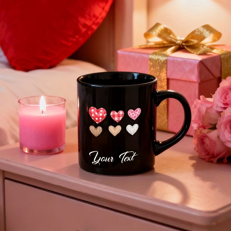 Valentine Themed Personalized Ceramic Mug With Message