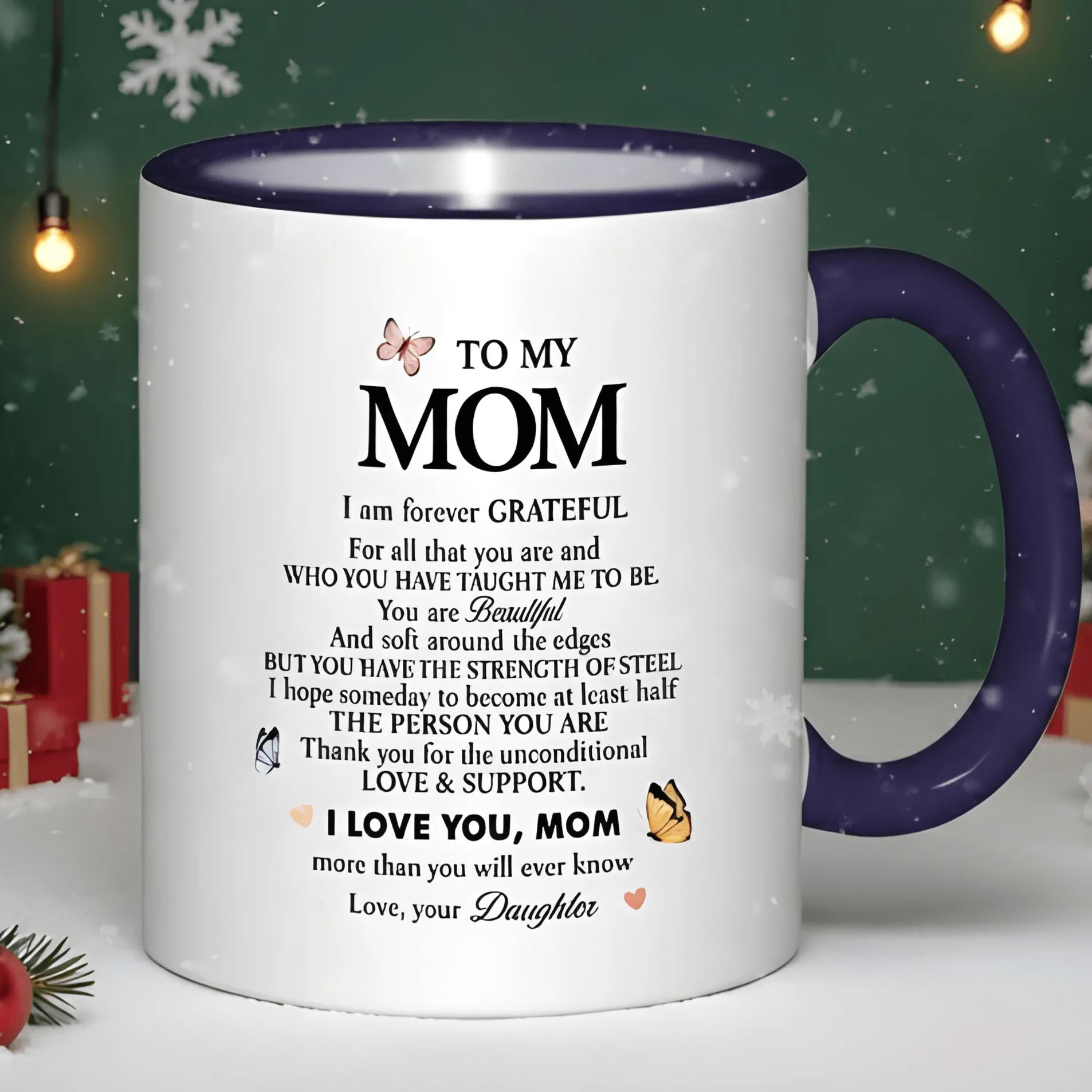 Ceramic Coffee Mug With To My Mom Poem Design Mothers Day Gift