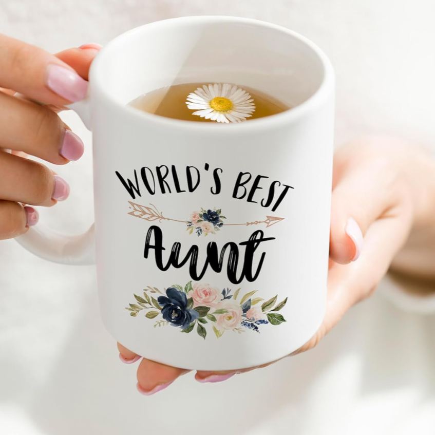 Ceramic Worlds Best Aunt Coffee Mug Gift Drinkware