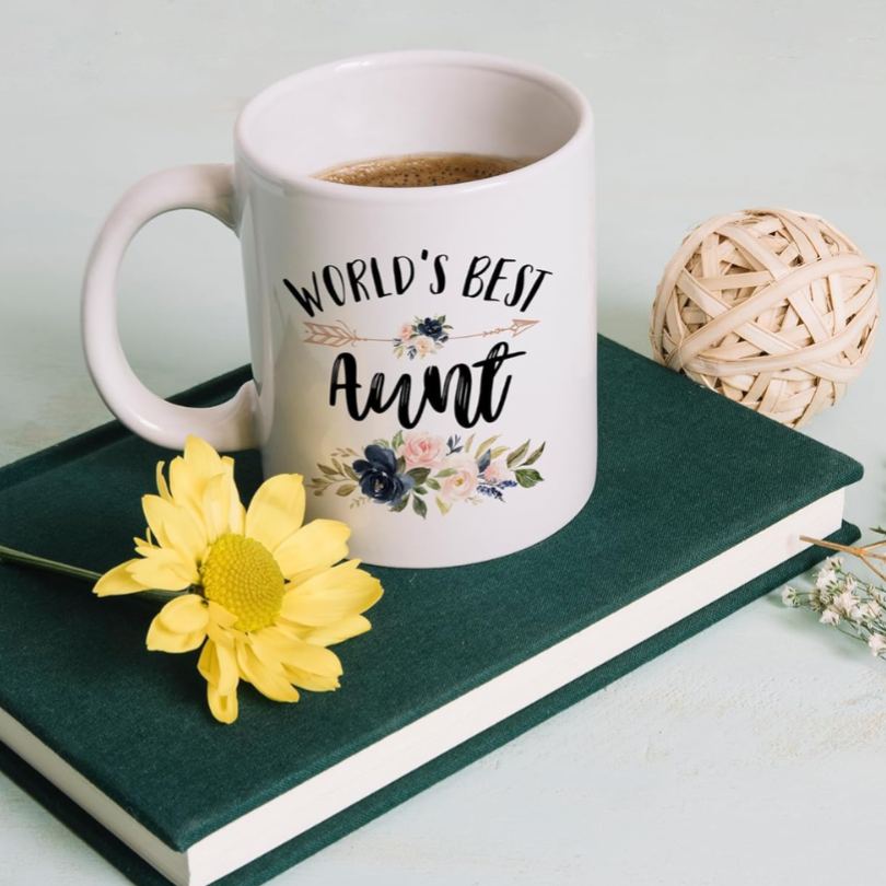 Ceramic Worlds Best Aunt Coffee Mug Gift Drinkware