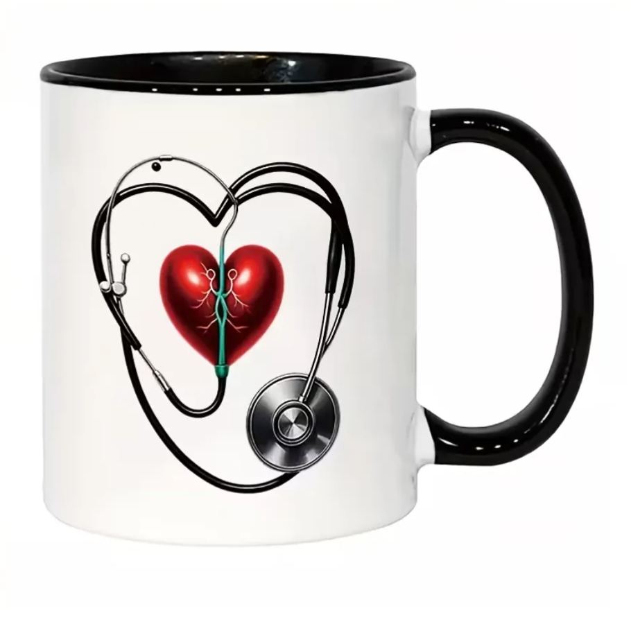 [Copy]Ceramic Medical Theme Coffee Mug Doctor Nurse Pattern Drinkware