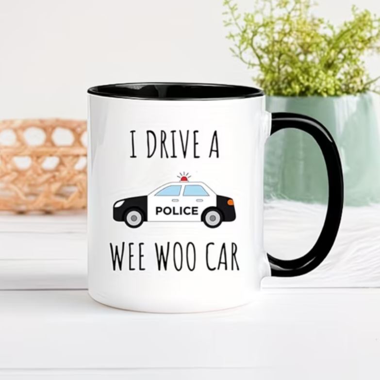 Funny Police Mug, Police Mug, Siren Car Mug