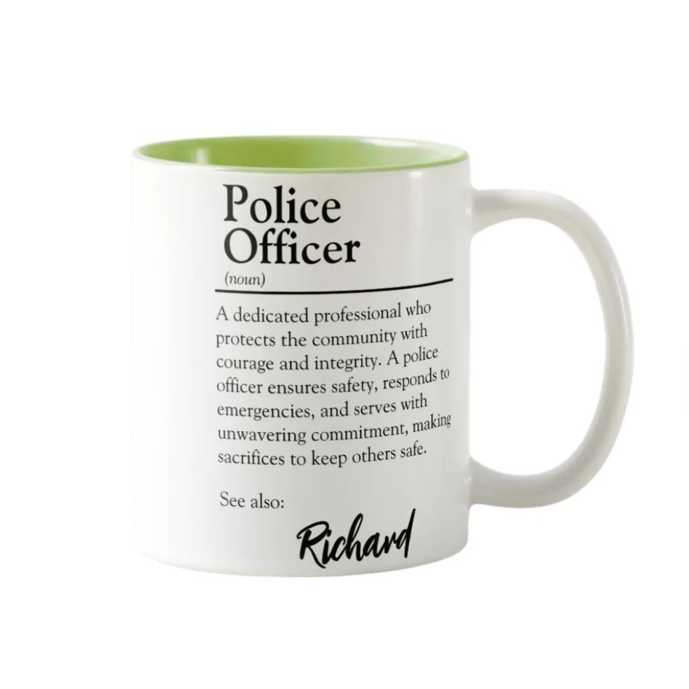 Personalized Police Officer Definition Mug