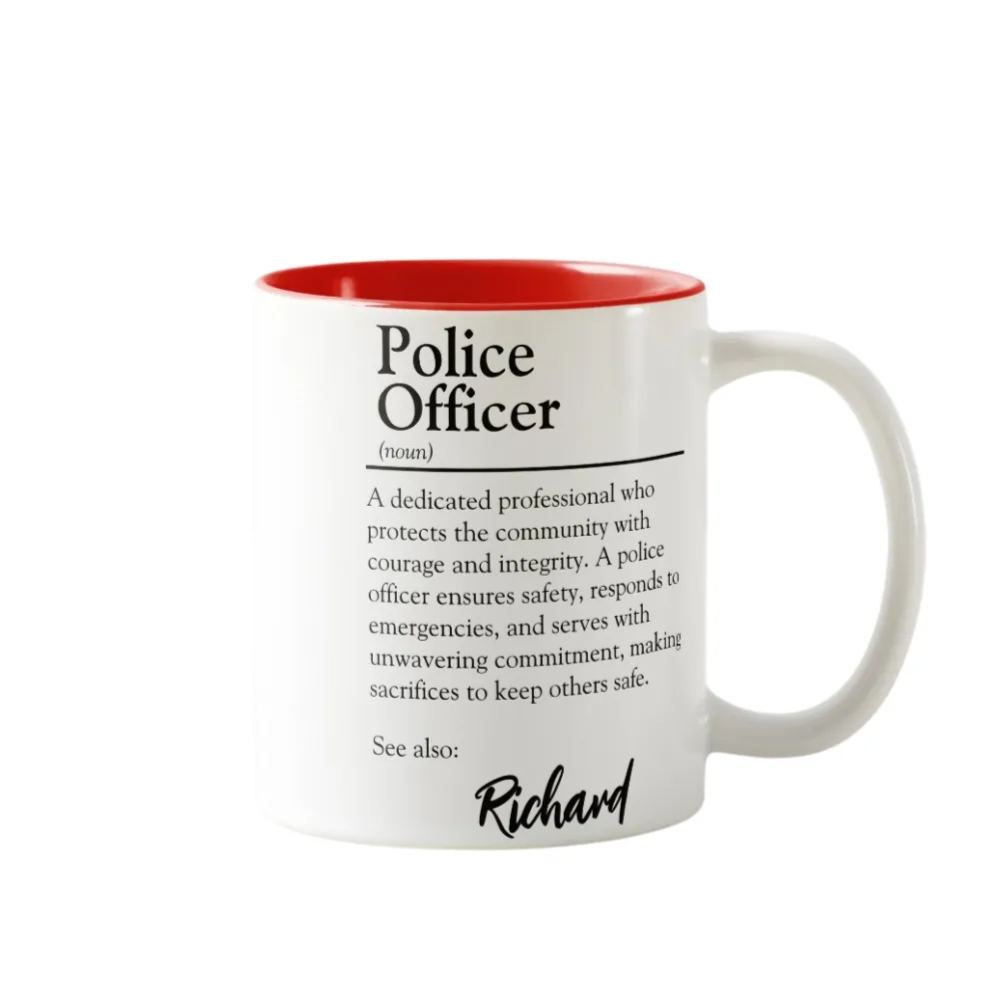 Personalized Police Officer Definition Mug