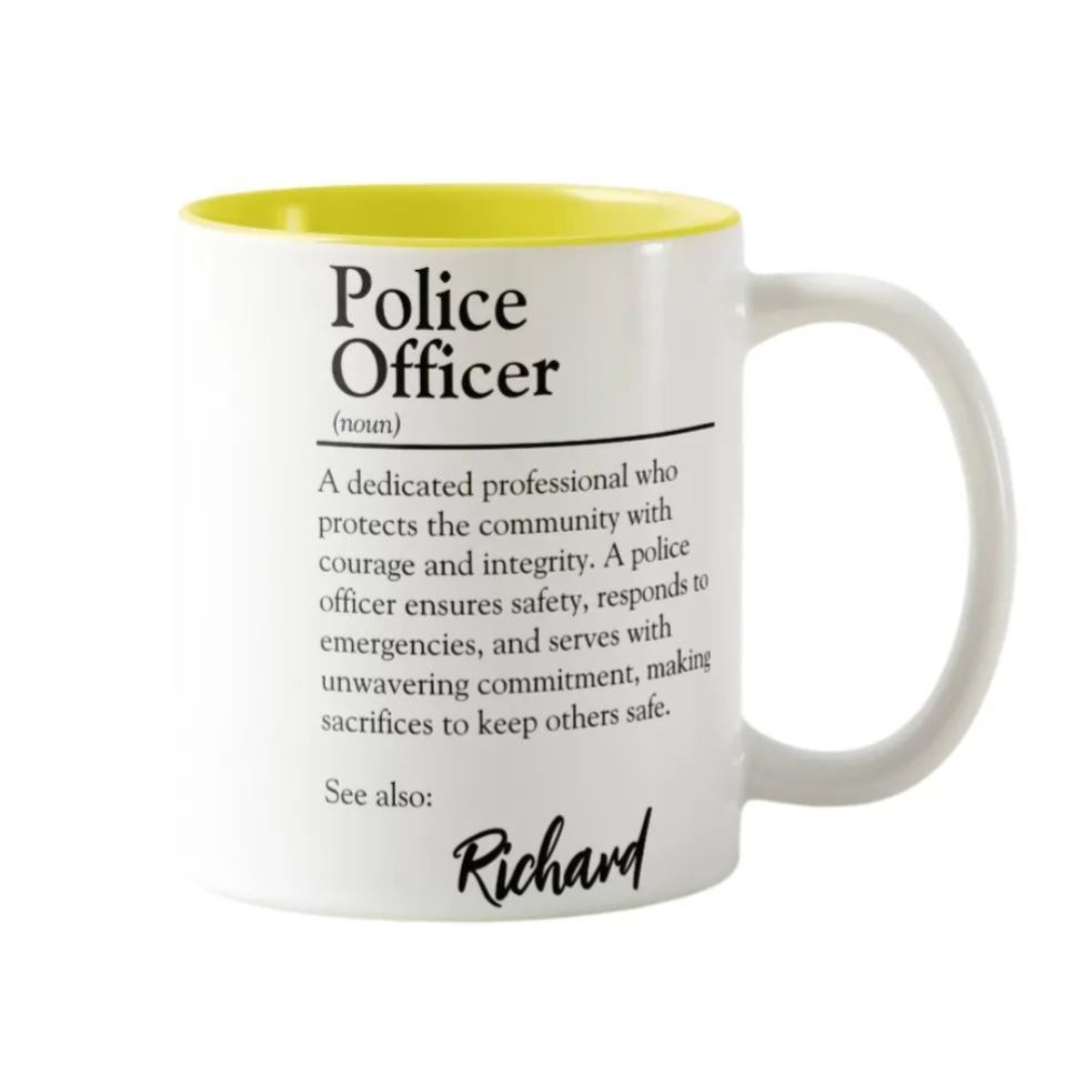 Personalized Police Officer Definition Mug