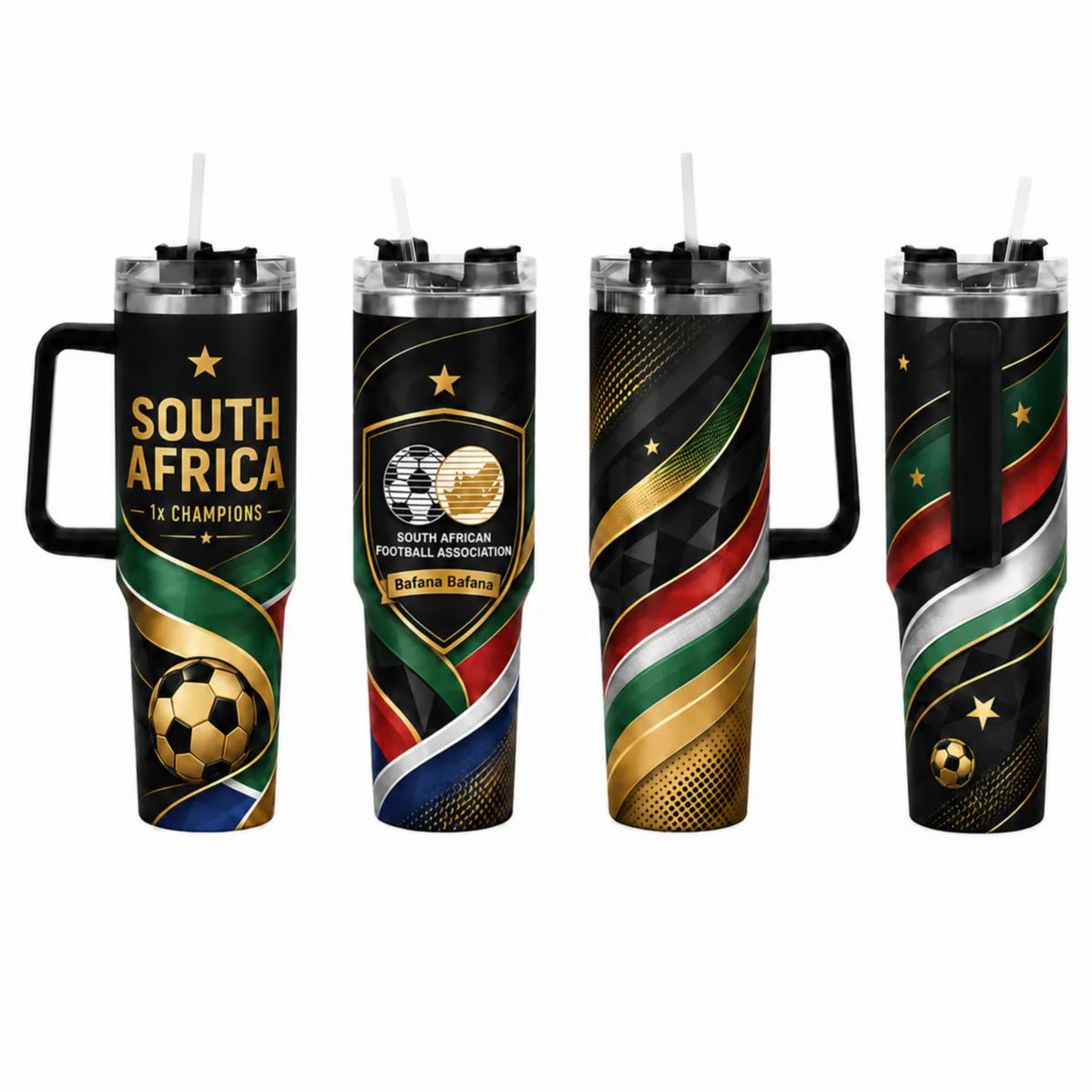 FIFA 2026 South Africa Football Sports All Over Printed 40oz Tumbler With Straw And Lid