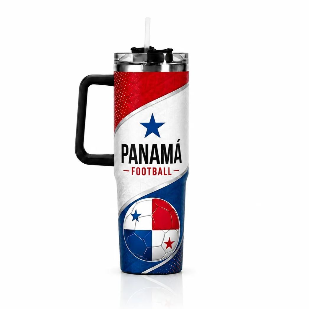 FIFA 2026 Panama Football Sports All Over Printed 40oz Tumbler With Straw And Lid