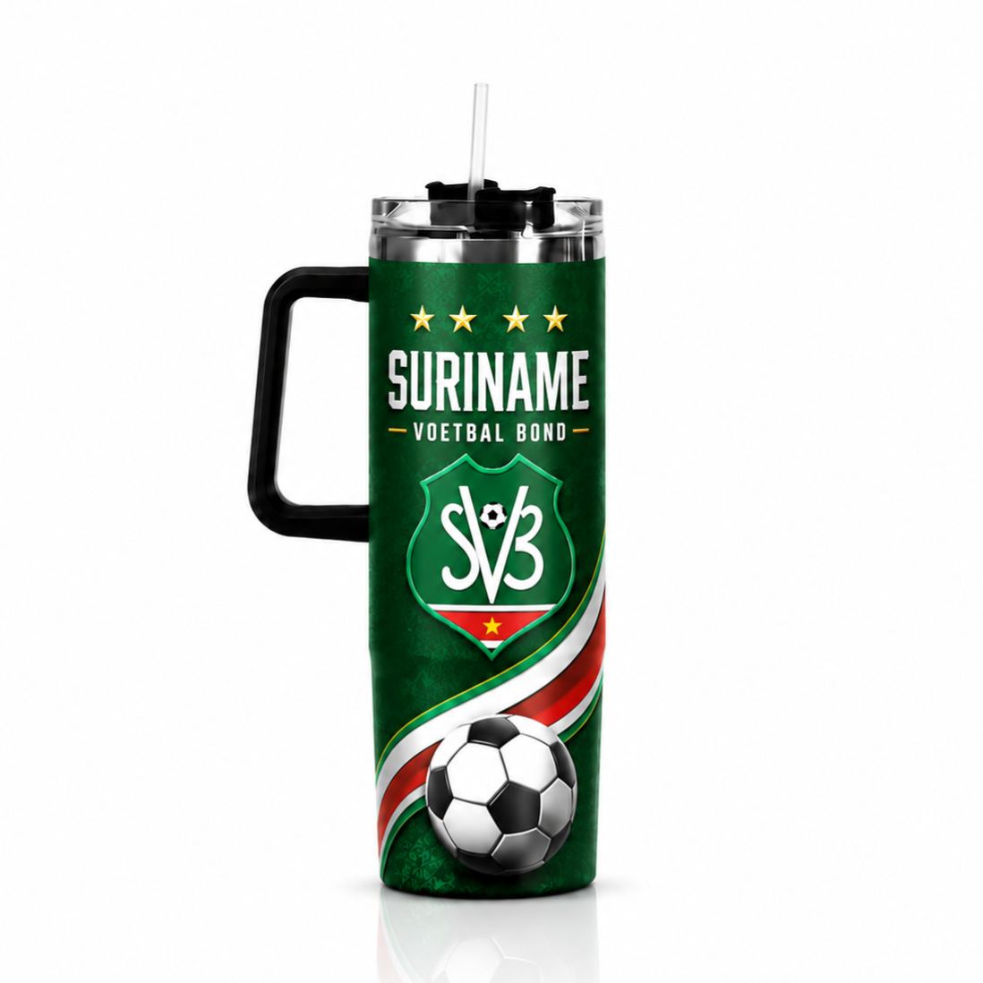 FIFA 2026 Suriname Football Sports All Over Printed 40oz Tumbler With Straw And Lid
