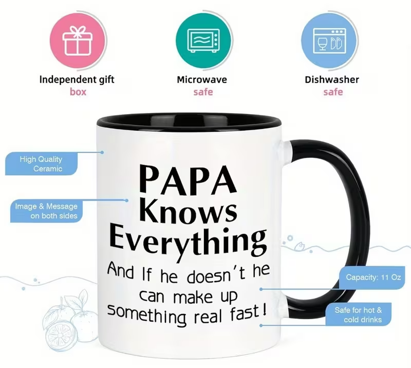   everything mug dad mug gift for men fathers day gift from kids daughter son christmas birthday gifts for dad men novelty ceramic coffee mugs 4