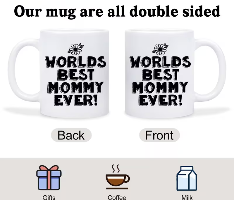 1pc   mommy ever 11oz white ceramic mug dishwasher safe insulated coffee cup ideal gift for moms on mothers day birthdays 1