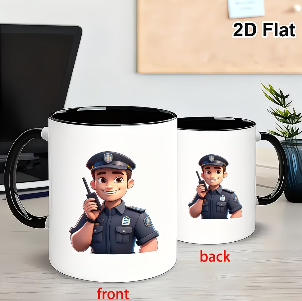1pc   mug with police officer design durable ceramic   drinks warm for hours   daily use home office or gift for law   fans reusable suitable for   holidays Product details 1
