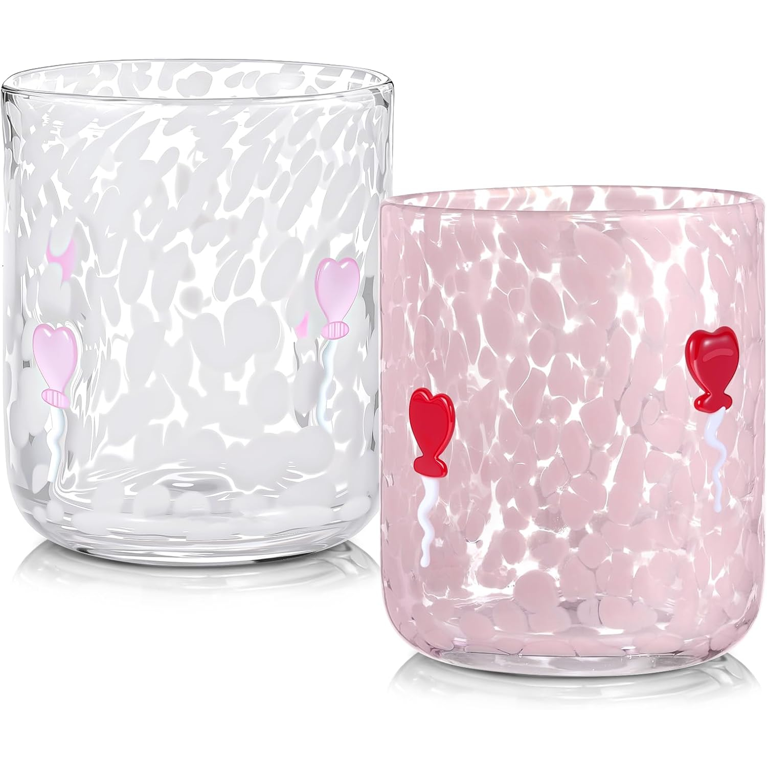 14 oz 2 Pack Valentines Day Icon Juice Glasses