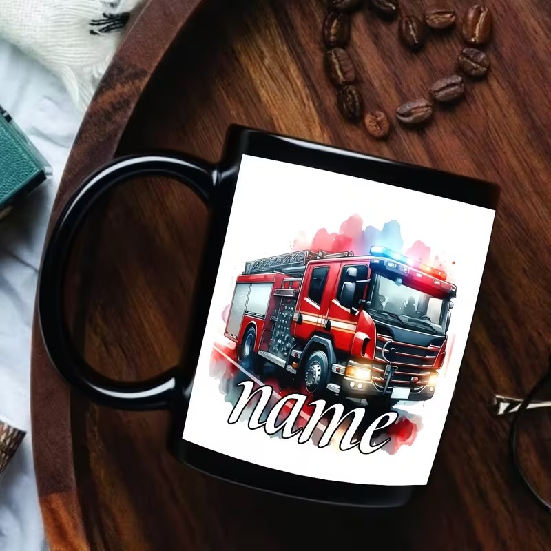 Fire Truck Mug with Name