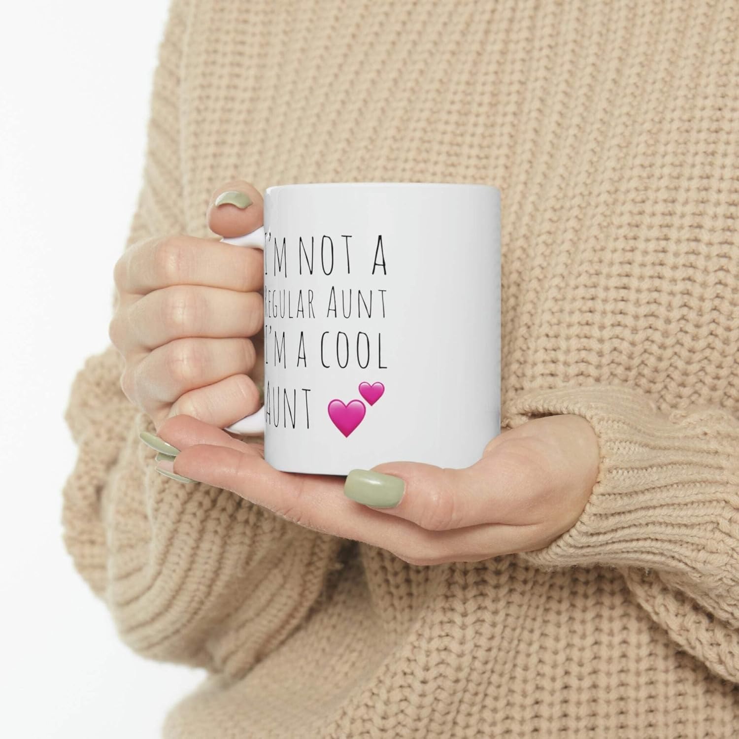 I'm Not A Regular Aunt I'm A Cool Aunt Customized Mother's Day Gift From Niece Nephew Sister Ceramic Coffee Mug