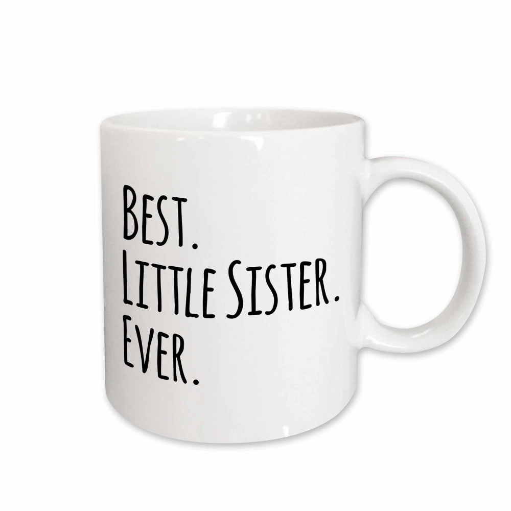 3dRose Best Little Sister Ever - Gifts for younger and youngest siblings 