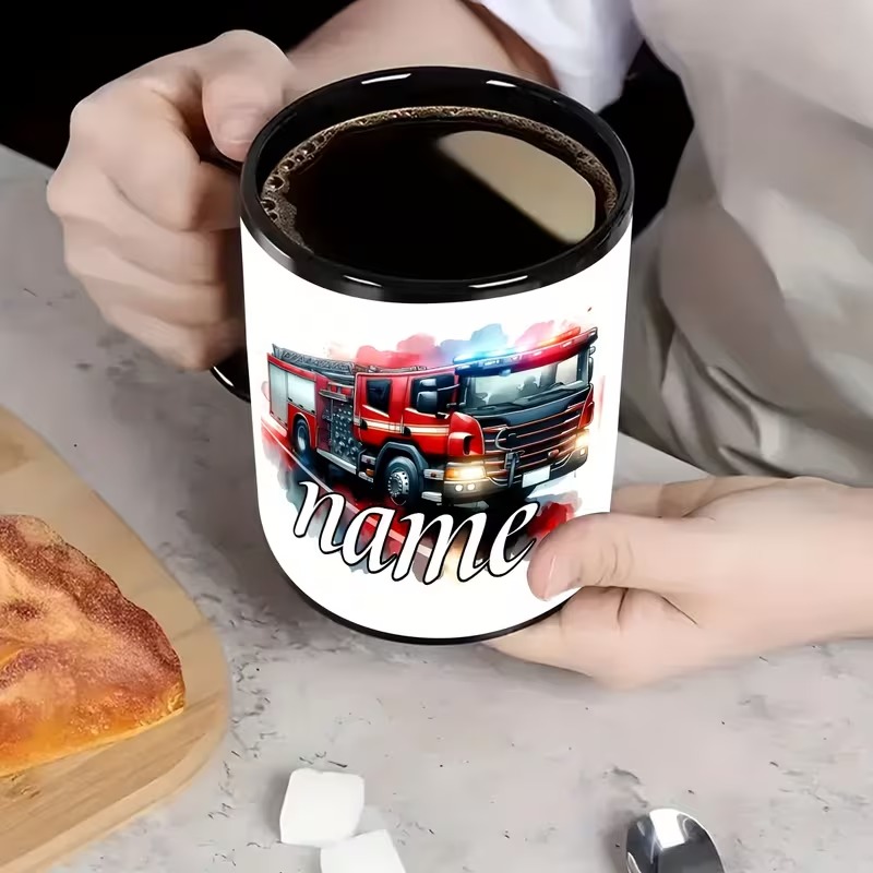Fire Truck Mug with Name