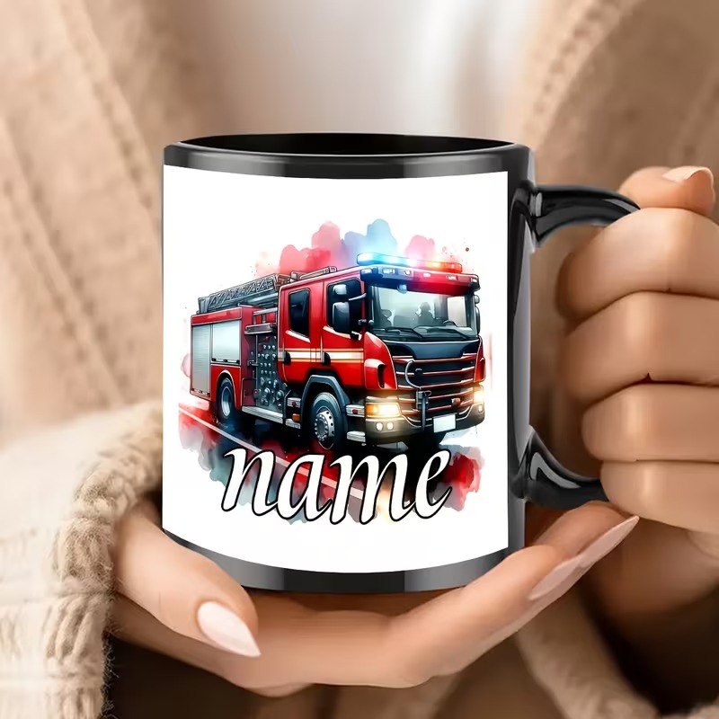 Fire Truck Mug with Name