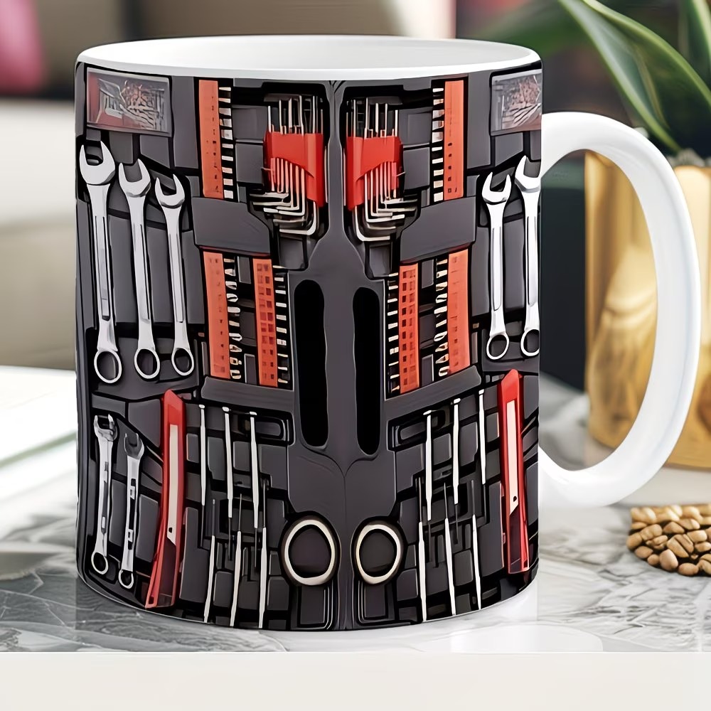 Ceramic Coffee Mug 1pc 11oz Coffee Cup, Tool kit organization