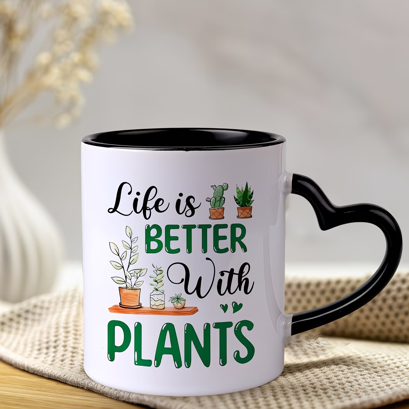Life Is Better with Plants Ceramic Mug 