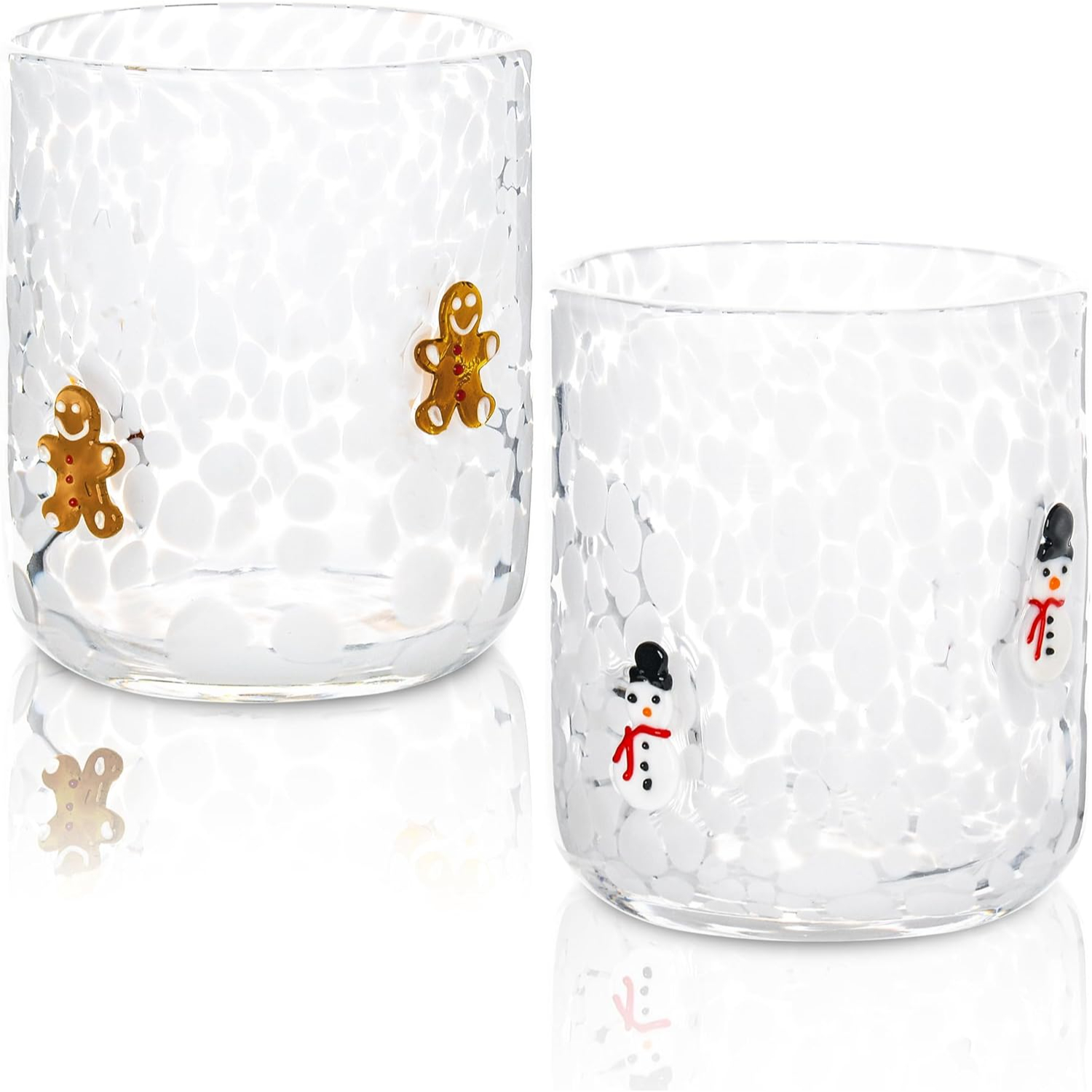 14 oz 2 Pcs Valentine Day Icon Glass Cups Set
