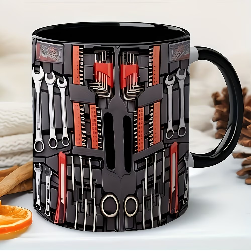 Ceramic Coffee Mug 1pc 11oz Coffee Cup, Tool kit organization