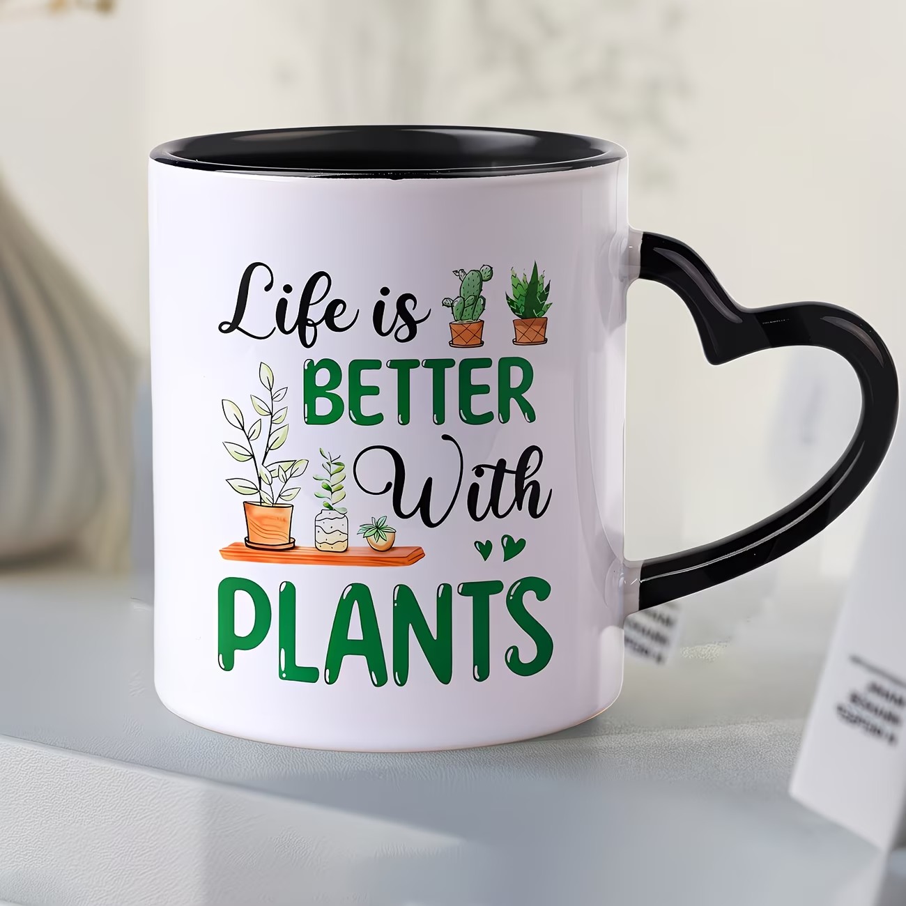 Life Is Better with Plants Ceramic Mug 