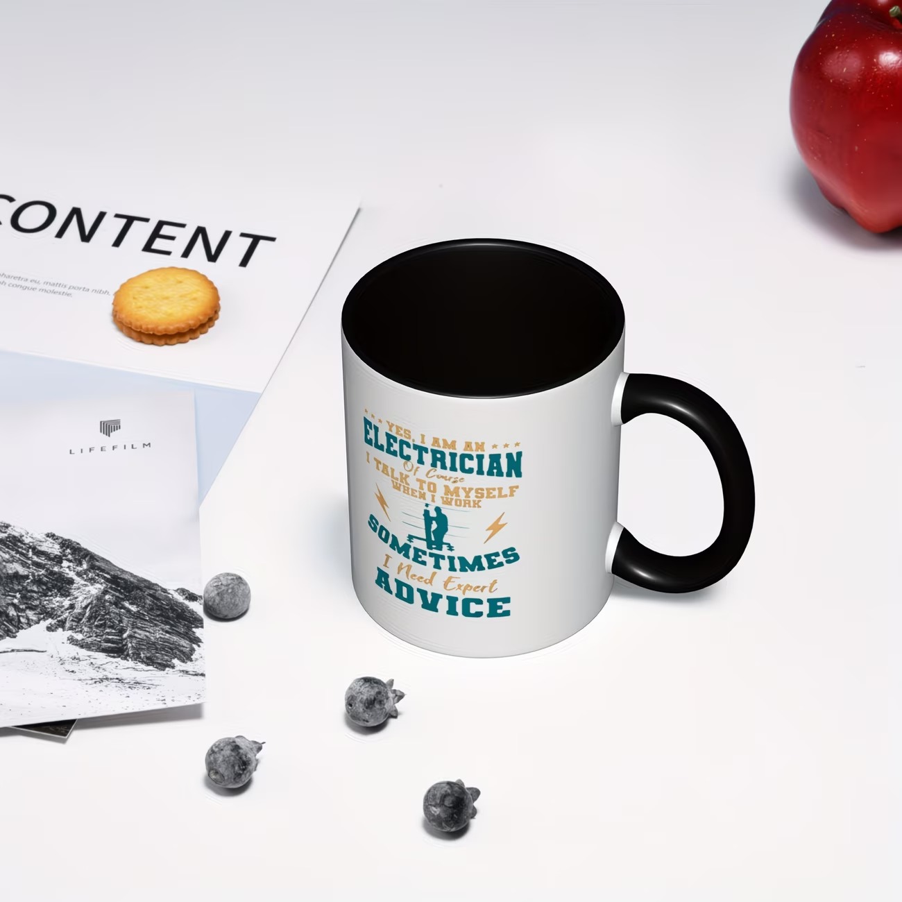 Ceramic Coffee Mug with Handle - Funny "I Need Expert Advice" Design