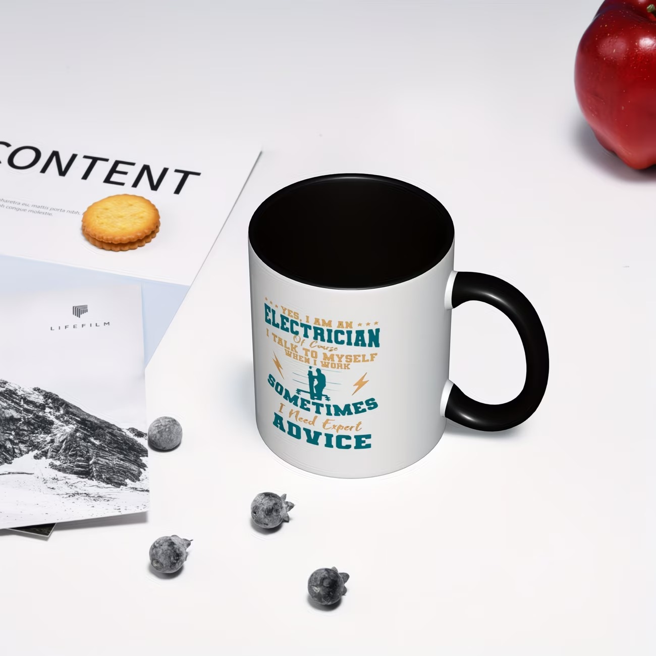 Ceramic Coffee Mug with Handle - Funny "I Need Expert Advice" Design